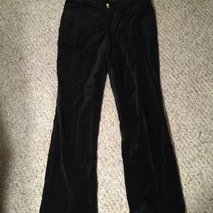 Black velvet pants